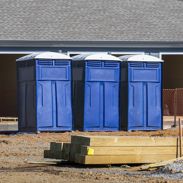 how often are the porta potties cleaned and serviced during a rental period in Pingree ID